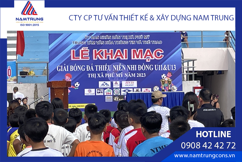 Backdrop thông tin giải và nhà tài trợ