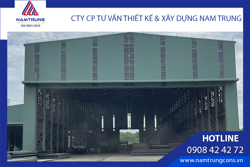 工業工場の概要 9 Nhà xưởng CSWind Nam Trung thi công xây dựng
