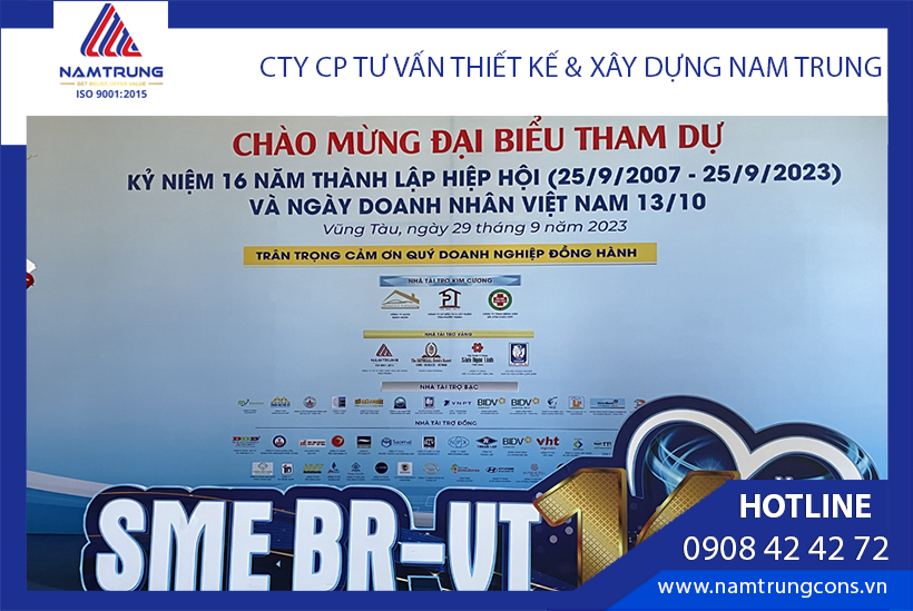 Backdrop chào mừng sự kiện