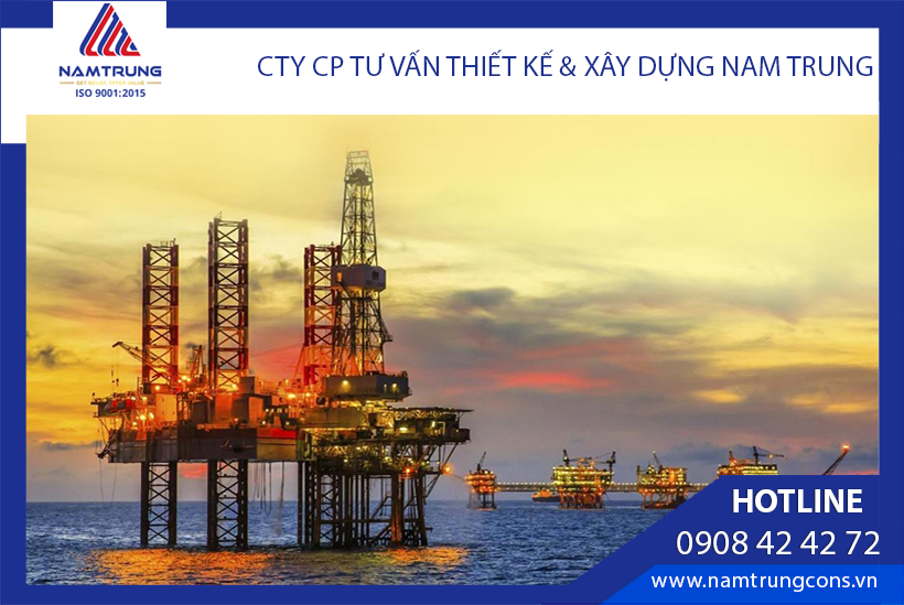 Giàn khoan dầu khí được xây dựng bằng kết cấu thép