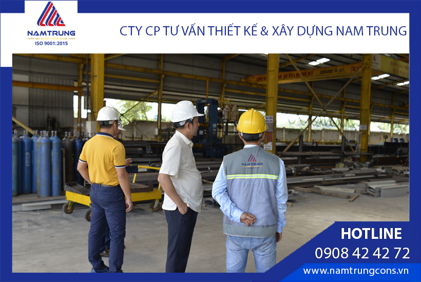 Ba Ria Vung Tau 중소기업 협회 및 기업이 Namtrung Steel Structure Factory를 방문했습니다. 5 Đại diện Namtrung giới thiệu quy mô diện tích nhà xưởng