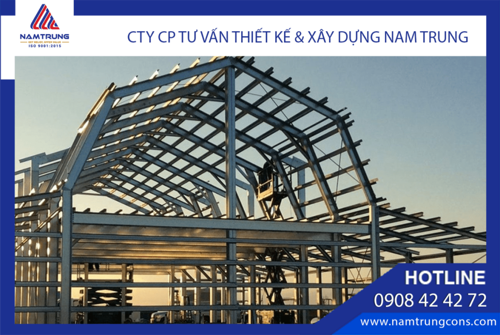Hình ảnh nhà khung thép tiền chế