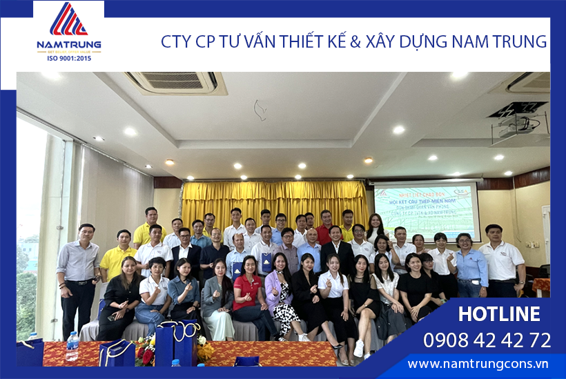 Southern Steel Structure Association Visits Nam Trung’s Factory & Headquarters 13 Các doanh nghiệp hội viên chụp ảnh tại hội trường