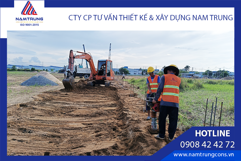 Thi công nền móng cho hàng rào